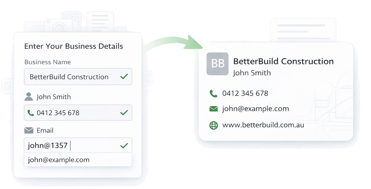 Step 2 - Create your digital business card